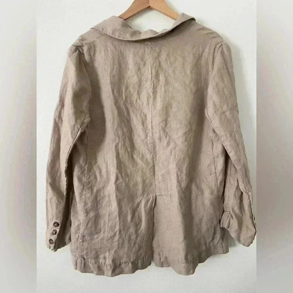 Free People Linen suit blazer jacket size M - Picture 7 of 7